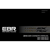 Buell EBR 1190RX 2015 Motorcycle manual cover