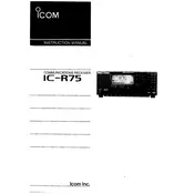 Icom IC-R75 Receiver manual cover