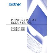 Brother Intelli FAX-2820 manual cover