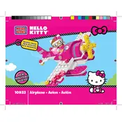 Mega Bloks Mattel Hello Kitty Airplane DBY07 Construction Set manual cover