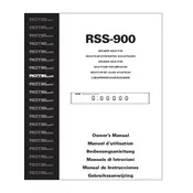 Rotel RSS-900 Remote Control manual cover