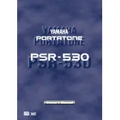 Yamaha PSR-530 Keyboard manual cover