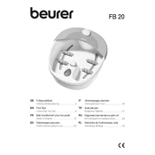 Beurer FB 20 Foot Spa manual cover