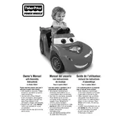 Power Wheels Mattel Lil Lightning McQueen W5541 Toy manual cover