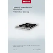 Miele CS 1012-2 G Cooktop manual cover