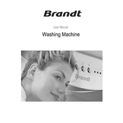 Brandt BWF506DWE Washing Machine manual cover