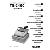 Casio TE-2400 Cash Register
