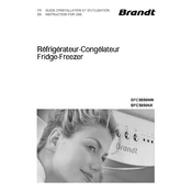 Brandt BFC5856NX Refrigerator manual cover