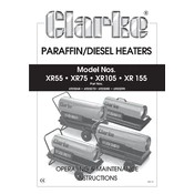 Clarke 6920270 XR75 Paraffin Diesel Heater manual cover