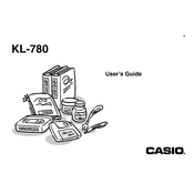 Casio KL-780 Label Printer manual cover