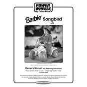 Power Wheels Mattel Barbie Songbird 76922 Toy manual cover