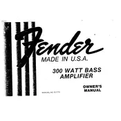 Fender 300 Bass 1980-1983 Amplifier manual cover