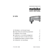 Metabo 31 078 Drill manual cover