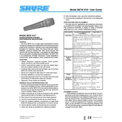 Shure BETA57A Microphone manual cover