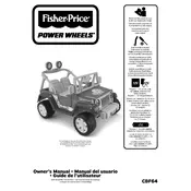 Power Wheels Mattel Barbie Jammin Jeep CBF64 Toy manual cover