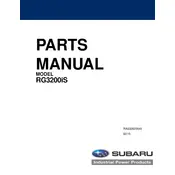 Subaru RG3200iS Generator manual cover