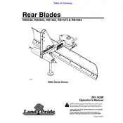 Kubota RB0548 Rear Blades manual cover