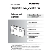 Olympus Stylus 850 SW manual cover