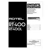 Rotel RT-400L Tuner manual cover