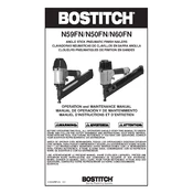 Bostitch N50FN Nailer manual cover