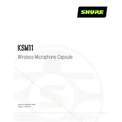 Shure KSM11 Microphone manual cover