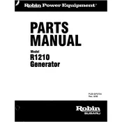 Subaru Robin R1210 Generator manual cover