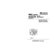 Subaru PKX201 Pump manual cover