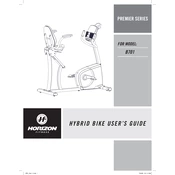 Horizon Fitness B701 2009 Upright Bike manual cover