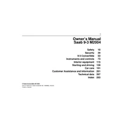 Saab 9-3 M2004 2004 Car manual cover