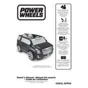 Power Wheels Mattel Cadillac Escalade CDD12 Toy manual cover