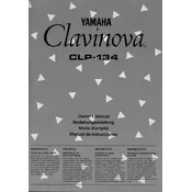 Yamaha Clavinova CLP-134 Piano manual cover