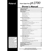 Roland PT-2700 manual cover