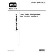 Toro Titan 5400C 75310 Mower manual cover