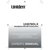 Uniden UH076DLX Transceiver manual cover