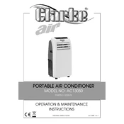 Clarke 3230578 AC13050 Portable Air Conditioner manual cover