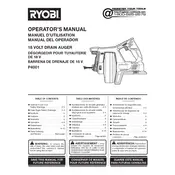 Ryobi P4001 Auger manual cover