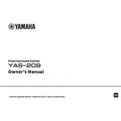 Yamaha YAS-209 Soundbar manual cover