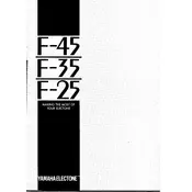 Yamaha Electone F-25 Keyboard manual cover