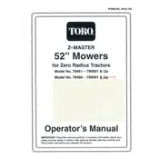 Toro Z Master 52-inch 78466 Mower manual cover