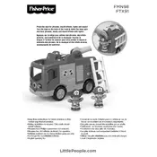 Fisher Price Mattel Little People Helping Others Fire Truck FMN98 Toy manual cover