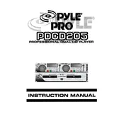 Pyle PDCD205 CD Player manual cover