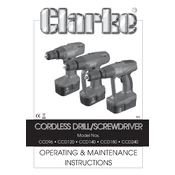 Clarke 6485010 CCD96 Cordless Drill Screwdriver manual cover