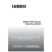 Uniden GDVR 4T Series Security System manual cover