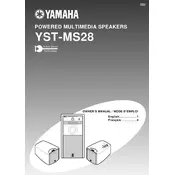 Yamaha YST-MS28 Speaker manual cover