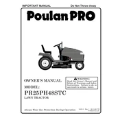 Poulan Pro PR25PH48STC Tractor manual cover