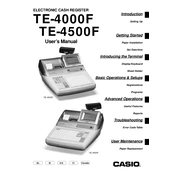 Casio TE-4000F Cash Register