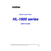 Brother HL1800 Series manual cover