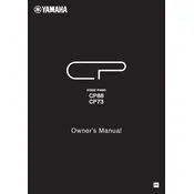 Yamaha CP88 Keyboard manual cover
