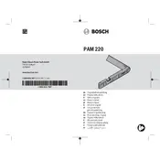 Bosch PAM 220 Measure manual cover