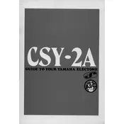 Yamaha Electone CSY-2A Keyboard manual cover